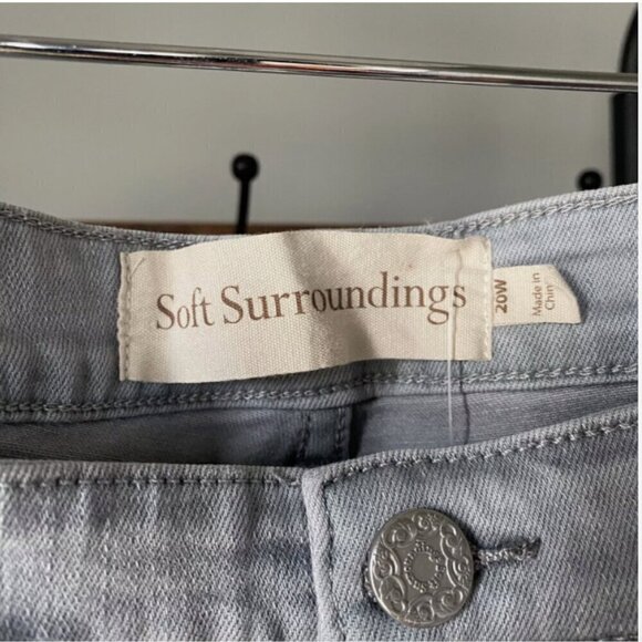 SOFT SURROUNDINGS Ultimate Denim Ice-Kissed Straight Embroidered Jeans 20W - Picture 5 of 6
